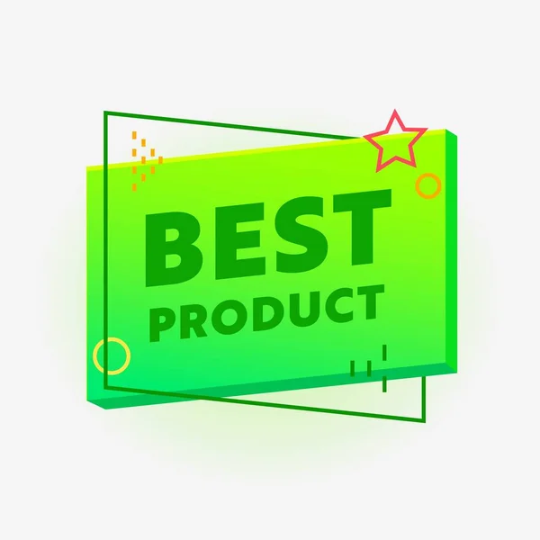 Melhor bandeira do produto, Certificado de marketing de qualidade superior, Cartaz comercial em estilo de moda criativa com formas lineares — Vetor de Stock