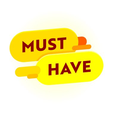 Promosyon Banner olmalı. Alışveriş Tanıtım Etiketi, Mağaza veya Dükkan Reklam Kampanyası Beyaz Arkaplanda İzole Edildi