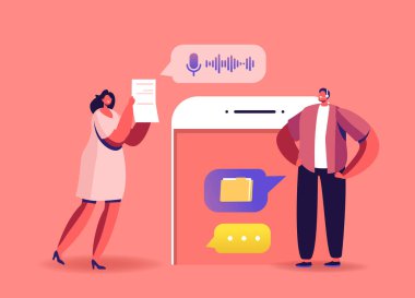 Çevrimiçi Brifing, Takım çalışması. İş Karakterleri, Ofis Çalışanları Uzaktan Meslektaşla Görüntülü Konuşma