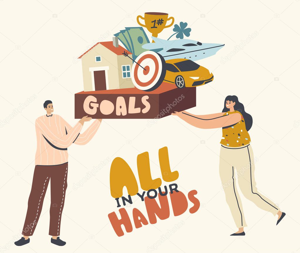 All in Your Hands, Goals Achievement Concept (en inglés). Personajes