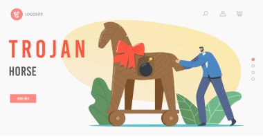 Truva Atı Nahoş Sürpriz İniş Sayfa Şablonu. Kurumsal casusluk, Acımasızlık, İş Adamı Karakteri At İttirme