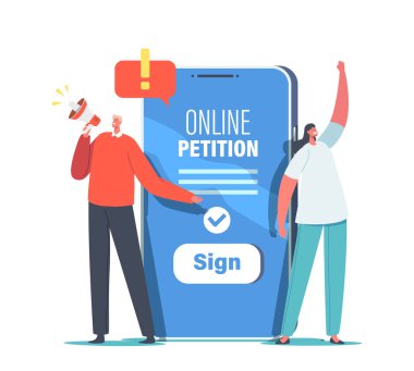 Ortak Kamu Temyiz Servisi. Dev Akıllı Telefon Yakınındaki Küçük Karakterler Hoparlöre Bağır Çevrimiçi Dilekçeyi İmzala