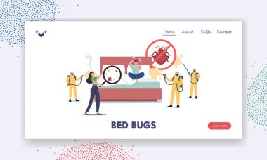 Bed Bugs İniş Şablonu 'nun Acı Çeken Karakterleri. Tehlikeli Madde Ekibi içinde Profesyonel Haşere Kontrol Servisi İlaçlayıcıları
