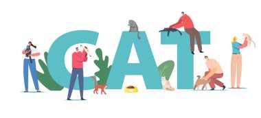 İnsanlar Kedi Evcil Hayvanı Konseptiyle vakit geçiriyorlar. İnsanların Erkek Karakterleri Kedi Bakımı, Besleme, Oynama. Boş zaman, aşk