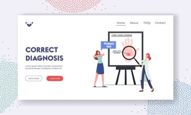 Bilek Tanılama İniş Sayfası Şablonunda Medyan Sinir Sıkıştırması. Doktor Karakteri Sunar Bilgi Grafikleri