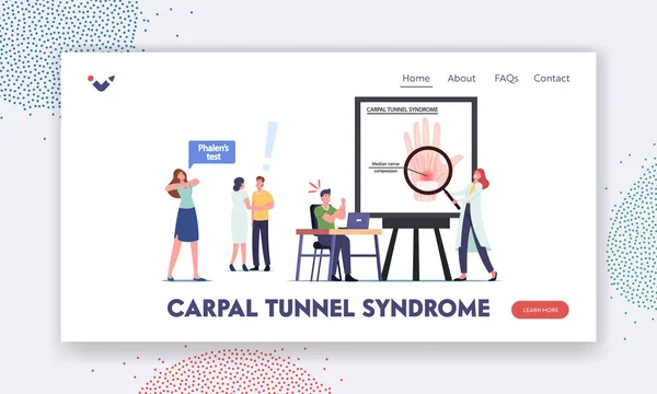 카르 팔 터널 증후군 (Carpal Tunnel Syndrome) 은 다음을 가리킨다. 주인공들은 Pc 를 연구 한 후에 미디 안에서 미디 아네스 네버의 압박을 받다 — 스톡 벡터