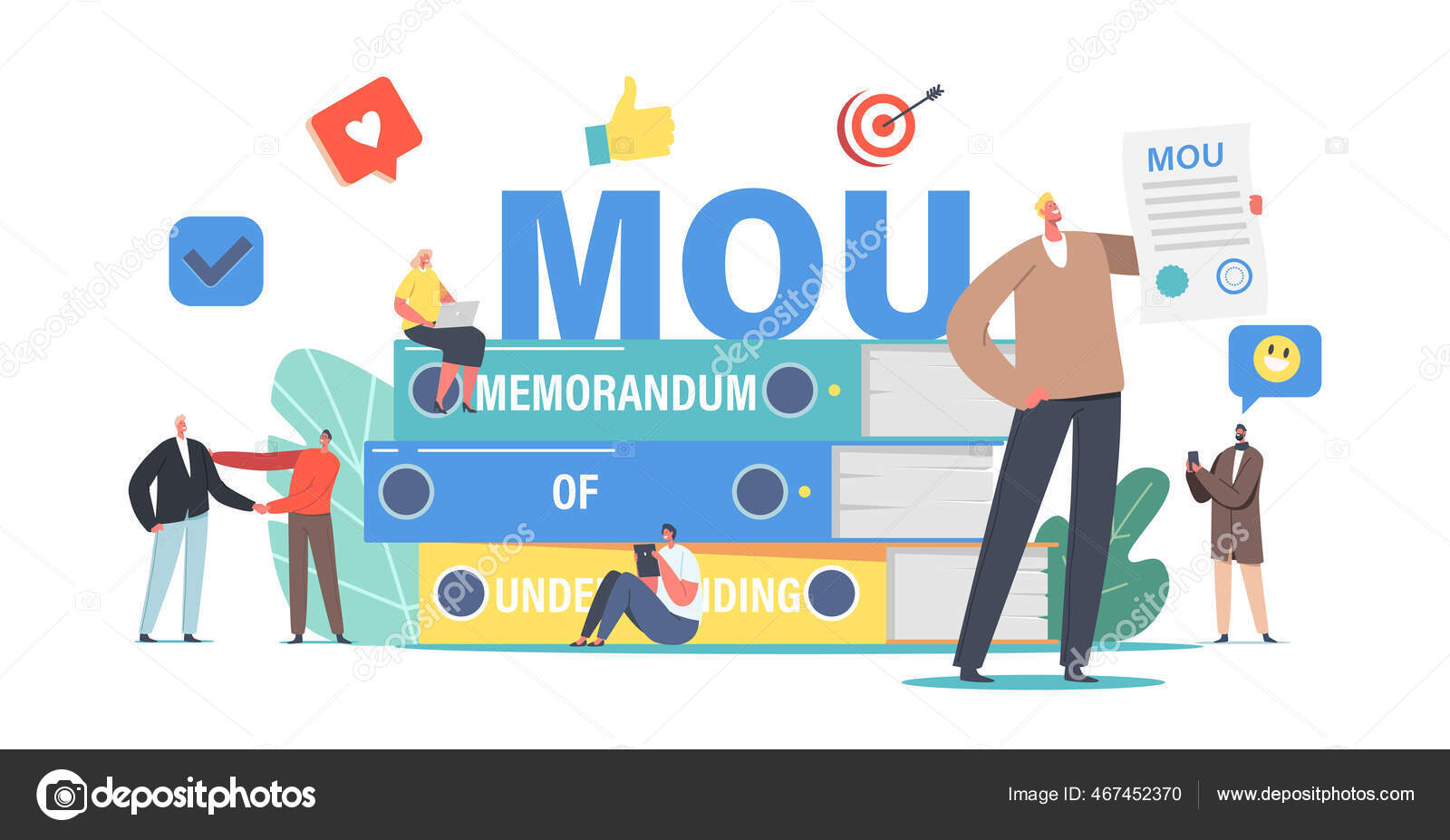 Pequenos Empresários Personagens ao redor Enorme Pilha de