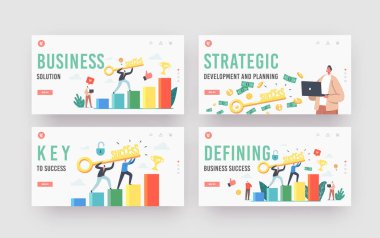 Başarı, Meydan okuma, Ortaklık İniş Sayfa Şablonu Ayarının Anahtarı. İş Adamları Mali Grafik Merdivenlerine Tırmandı