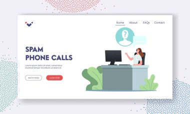 Spam Telefon Arama İniş Şablonu. Bilinmeyen numaradan aboneye operatör çağrısı. Düşünce Anketi Çağrısı