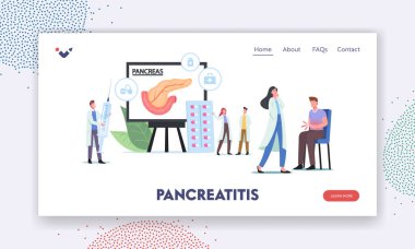 Pankreas teşhisi, Pankreas Hastalığı Belirtileri İniş Sayfası Şablonu. Hasta Doktor Karakterleri Bakımı