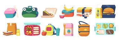 Beslenme çantaları, Beslenme ve Bento Kutuları Akşam Yemeği, Fast Food ve Sağlıklı Sebzeler Kutularında Paketlendi