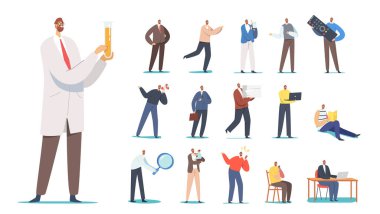 TV Uzaktan Kontrollü Erkek Karakterleri, Okuma Kitabı, Laboratuvarda Bilimsel Araştırma, Megafona Bağır, Gadget