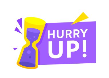 Acele et Özel Teklif Promosyonu, Banner veya Sandglass 'lı Icon. Büyük Anlaşma ya da İndirim, Son Dakika Tanıtımı, Etiketsiz Fiyat