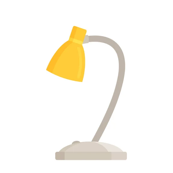 Lâmpada de trabalho de mesa com sombra amarelada, lâmpada de mesa de design moderno. Fornecimento elétrico para decoração de casa e iluminação do quarto — Vetor de Stock