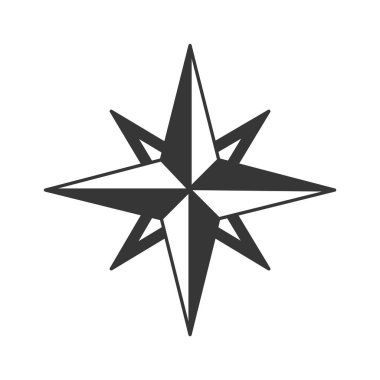 Compass windrose black-and-white guidance symbol seafaring tattoo