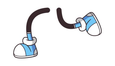 Rushing moving fast cute comic cartoon legs
