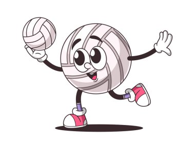 Voleybol çizgi film karakteri oyun oynamaktan hoşlanıyor