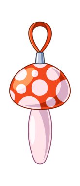 Sevimli mantar asılı oyuncak Noel süslemesi tasarımı