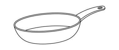 Siyah-beyaz tava yemek hazırlama demir tava