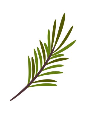 Ladin dalı Yeni Yıl elementi dekoratif baskı