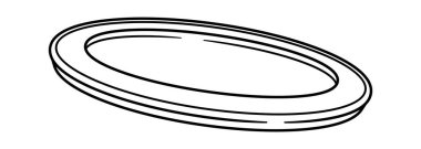 Siyah-beyaz seramik yuvarlak masa takımı renklendirme çizimi