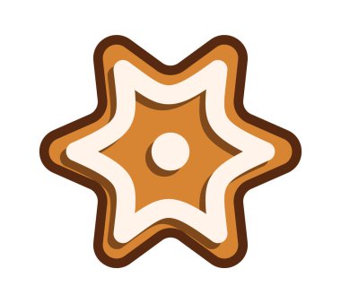 Yıldız zencefilli kurabiyeler Noel tatlısı şenlik tasarımı