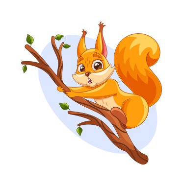 Komik sincap vahşi yaşam çizgi film karakteri