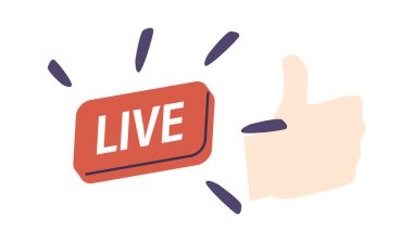 Sembolik sosyal medya gereci gibi canlı yayın