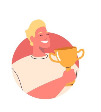 Altın kupa avatarıyla başarılı bir adam