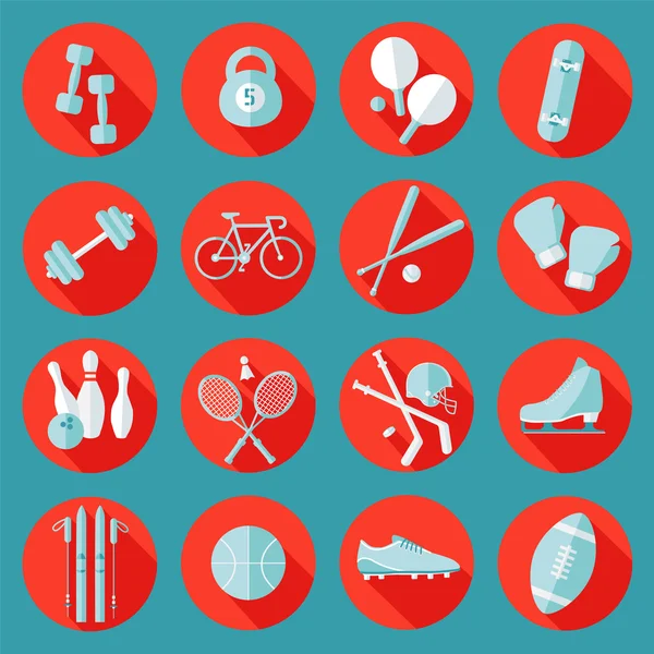 Conjunto de iconos deportivos - en vector — Vector de stock