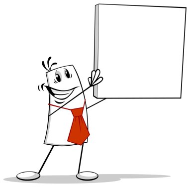 adam tutarak boş işareti