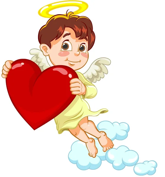 Ángel con el corazón en las manos — Foto de Stock