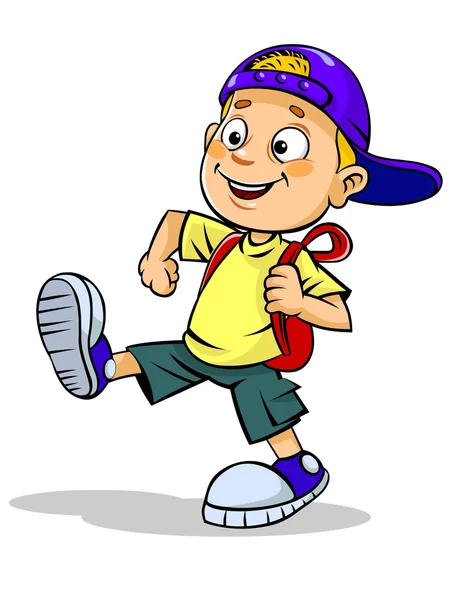 Voetbal cartoon kid. — Stockvector