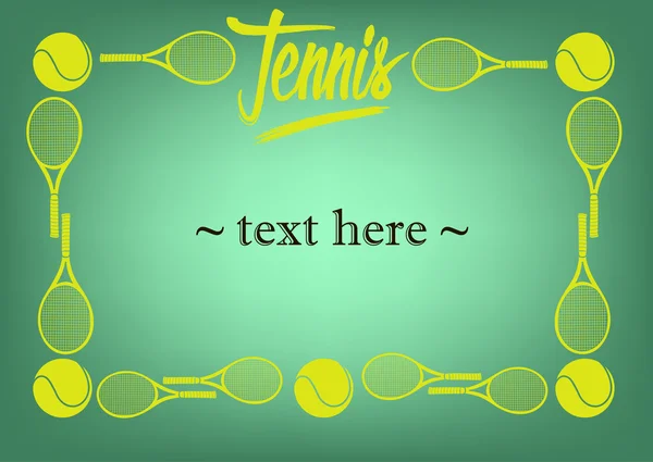 テニスとフレーム — ストックベクタ