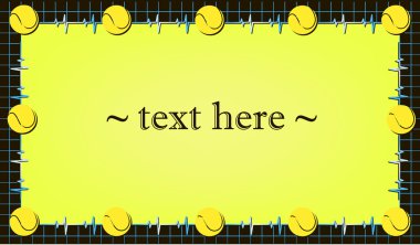 Tenis topu ile çerçeve 