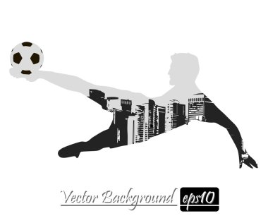 Futbol oyuncu siluet