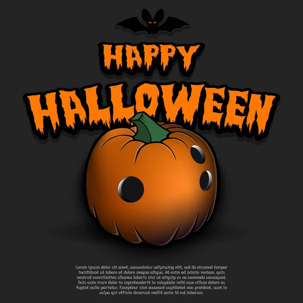 Joyeux Halloween. Boule de bowling Citrouille — Image vectorielle