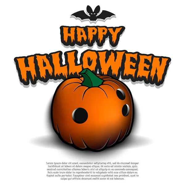 Joyeux Halloween. Boule de bowling Citrouille — Image vectorielle