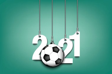 2021 Yeni Yıl ve futbol topu iplerde sallanıyor