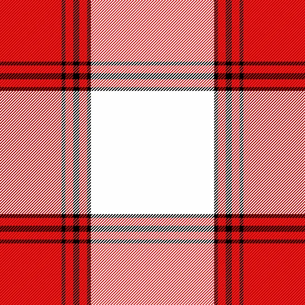 Noel Yeni Yıl Ekose Kumaşı Skoç Desenli Kırmızı Siyah Beyaz — Stok Vektör