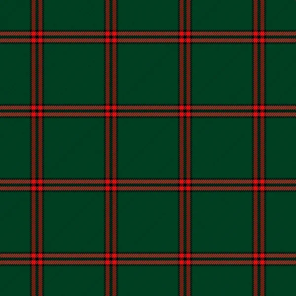 Plaid Natalizio Tartan Capodanno Modello Scozzese Gabbia Rossa Nera Verde — Vettoriale Stock