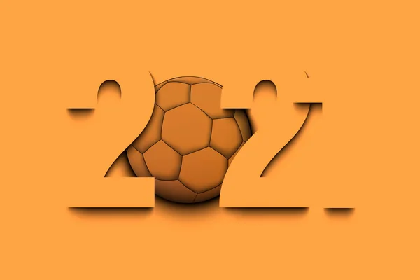 Números Año Nuevo 2021 Balonmano Sobre Fondo Aislado Patrón Diseño — Vector de stock