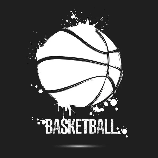 Basketbal Icoon Abstract Basketbal Voor Design Logo Embleem Label Banner — Stockvector