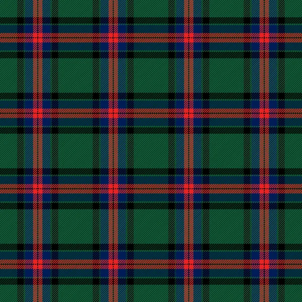 Tartan Ruitjes Schots Patroon Rode Groene Zwarte Kooi Schotse Kooi — Stockvector