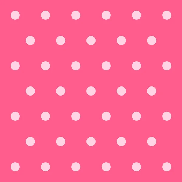 Valentýnský Vzor Puntíky Šablona Pozadí Růžové Bílé Puntíky Polka Bezešvé — Stockový vektor
