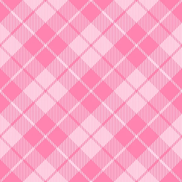 Diagonal Tartan Valentinstag Kariert Schottisches Muster Rosa Und Schwarzen Käfig — Stockvektor