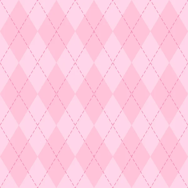 Valentines Day Argyle Plaid Scottish Pattern Pink White Rhombuses Scottish — Stock Vector