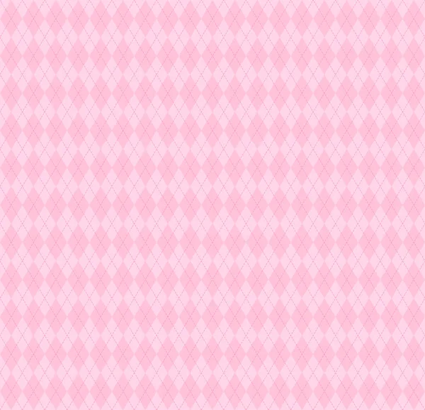 Día San Valentín Argyle Cuadros Patrón Escocés Rombos Rosados Blancos — Vector de stock