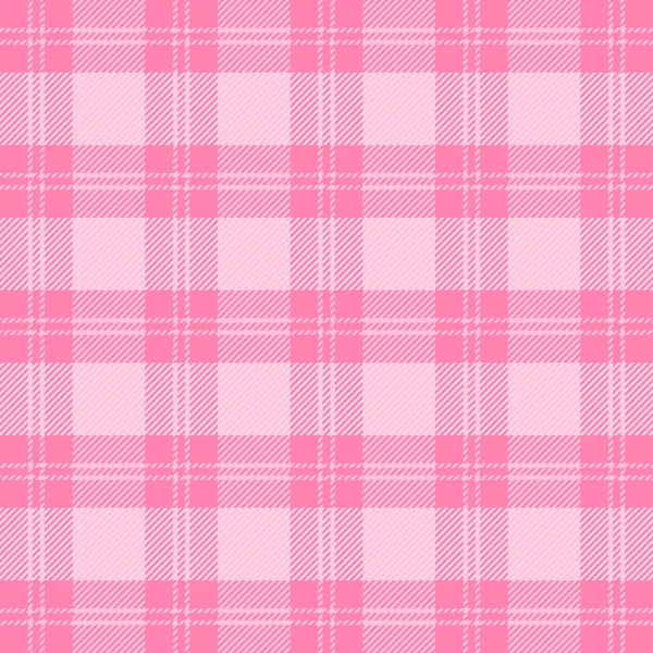 Valentines Day Tartan Plaid Scottish Pattern White Pink Cage Scottish — Stock Vector