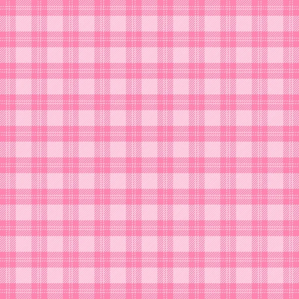 Dia Dos Namorados Tartan Xadrez Padrão Escocês Gaiola Branca Rosa — Vetor de Stock